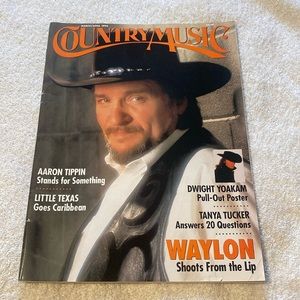 Waylon Jennings 1994 Country Music magazine